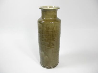 Waza ceramiczna handmade  Terra brown 15x15x45cm