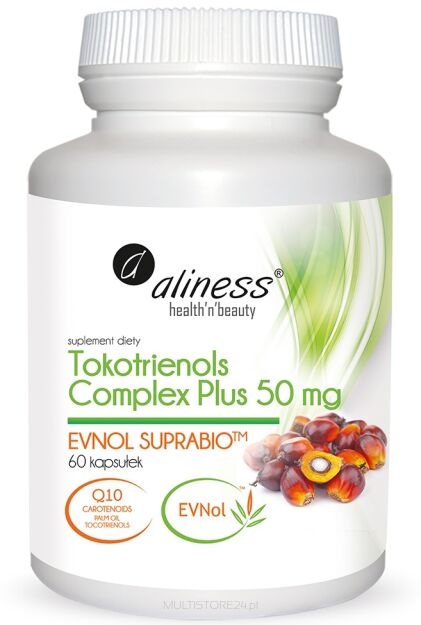 Tokotrienols Complex PLUS 50 mg EVNOL SUPRABIO Witamina E x 60 kapsułek  - Aliness