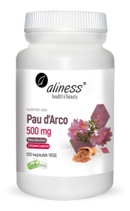 Pau d’Arco (sproszkowana kora Lapacho) 500mg x 100 vege caps   -  Aliness