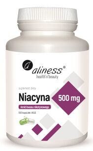 Niacyna, Amid kwasu nikotynowego 500 mg x 100 kaps VEGE -  Aliness
