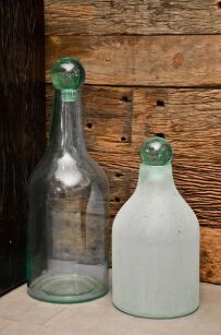 Butelka szklana Deco frost z korkiem