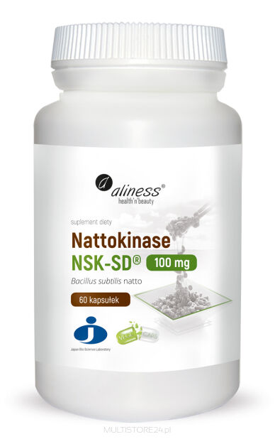 Nattokinase NSK-SD® 100 mg x 60 Vege Caps   -  Aliness