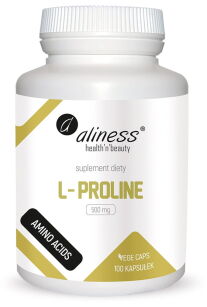L-Proline 500 mg x 100 Vege caps  Aliness