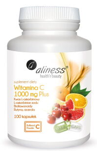 Witamina C 1000 mg Plus x 100 kaps VEGE  - Aliness