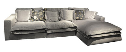 Sofa 4-osobowa z otomaną Velvet 320x160x75cm