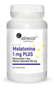 Melatonina 1 mg PLUS x 100 tabletek Vege.  -  Aliness