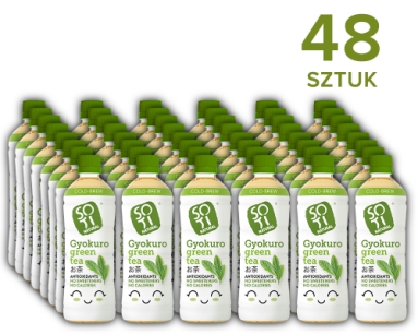 Gyokuro zielona herbata 500 ml BIO detoks średni zapas 48 szt