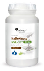 Nattokinase NSK-SD® 100 mg x 60 Vege Caps   -  Aliness