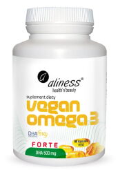 Vegan Omega 3 FORTE DHA 500 mg x 60 vege caps   Aliness
