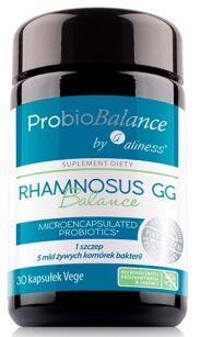 ProbioBALANCE, Probiotyk Rhamnosus GG Balance 5 mld. x 30 vege caps.  Aliness