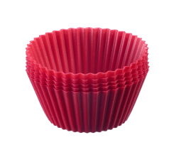 Westmark, zestaw 6 silikonowych papilotek do muffinek, czerwony, 30142260