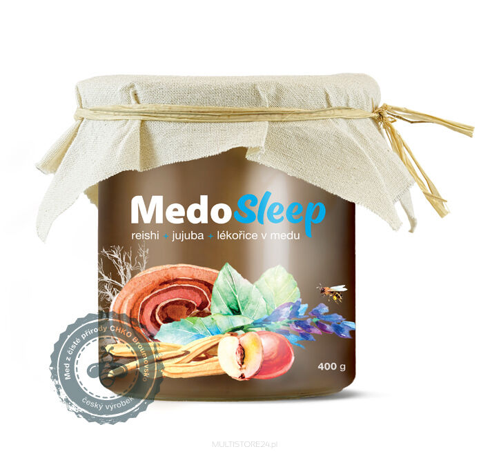 MedoSleep – reishi, jujuba i lukrecja w miodzie 400g - MycoMedica