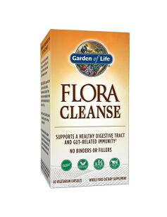 Enzymy trawienne, probiotyki RAW Flora cleanse - 60 kapsułek wegetariańskich Garden of Life