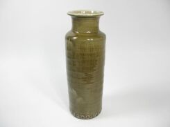 Waza ceramiczna handmade  Terra brown 15x15x45cm