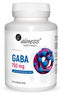 GABA (Gamma amino butyric acid) 750 mg x 100 Vege tabs   -  Aliness