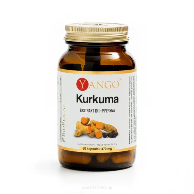 Kurkuma - ekstrakt + piperyna - 60 kaps Yango