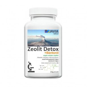 Zeolit Detox + Bentonit 250g Aktywny Klinoptylolit i Montmorylonit Najdorbniejszy N2-6μm