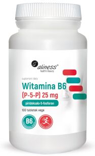Witamina B6 (P-5-P) 25 mg x 100 tabletek VEGE  - Aliness