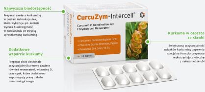 CurcuZym-Intercell  Kurkumina 30 - 100 tabl