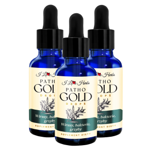 3x PATHO Gold Drops WIRUSY, BAKTERIE ,GRZYBY Krople Ziołowe od I Love Herbs Suplement Diety 50ml