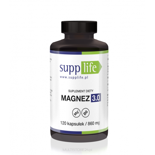 Supplife - Magnez 3.0 z wit B6 - 120 kapsułek