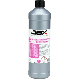 JAX PROFESSIONAL 35 1L - ECO ENZYMATYCZNY PŁYN DO ZMYWAREK do mycia szkła, naczyń ceramicznych, mycia przedmiotów ze stali szlachetnej, aluminium i tworzyw sztucznych
