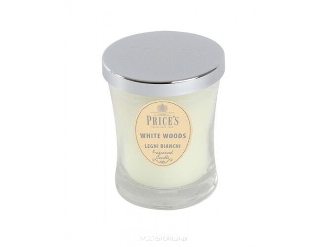 Price's Candles zapachowa świeca w słoiczku - średnia WHITE WOODS