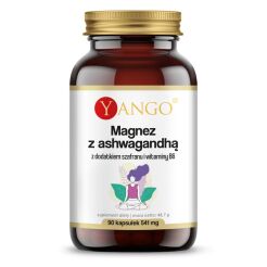 YANGO Magnez z ashwagandhą z dodatkiem szafranu i witaminy B6 - 90 kapsułek