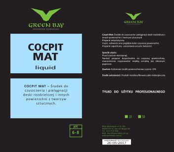 GREEN BAY - COCPIT MAT - 1L - 5l