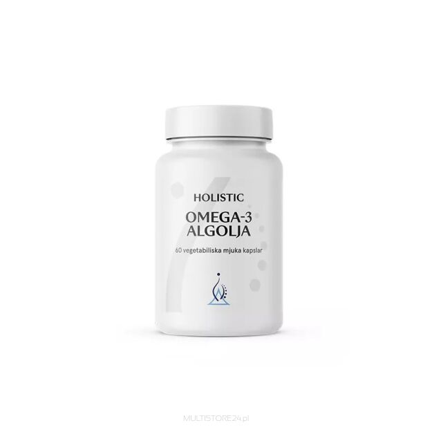 Holistic Omega-3 Algolja 60 kaps. Olej z alg Schizochytrium DHA EPA kwasy omega 3