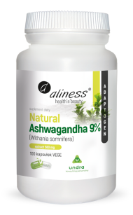 Natural Ashwagandha 580 mg 9% x 100 Vege caps    -  Aliness