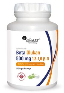 Beta Glukan Yestimun® 1,3-1,6 β-D 500 mg x 100 Vege caps   -  Aliness