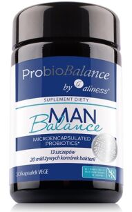 ProbioBALANCE, Probiotyk Man Balance 20 mld. x 30 vege caps.  Aliness