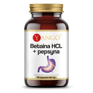 Betaina HCL + pepsyna - 90 kapsułek .YANGO