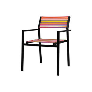 Krzesło obiadowe z  podłokietnikiem Stripe 63x65x83 cm
