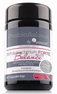 ProbioBALANCE, Probiotyk Bifidobacterium FORTE Balance NO FOSS, 20 mld. x 60 vege caps Aliness