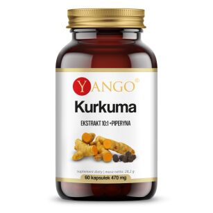 Kurkuma - ekstrakt + piperyna - 60 kapsułek