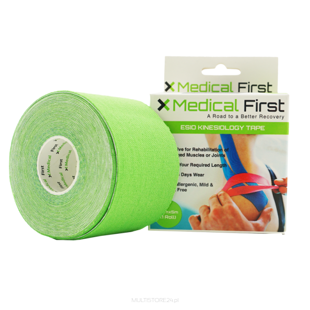 Medical First - taśma kinezjologiczna - tejp zielony