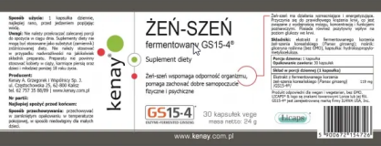 Żeńszeń fermentowany GS15-4® (30 kapsułek)