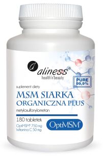 MSM Siarka Organiczna PLUS x 180 tabletek -  Aliness