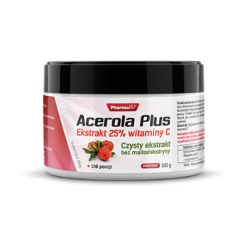 Acerola Plus Ekstrakt 25% wit C proszek 100 g Pharmovit