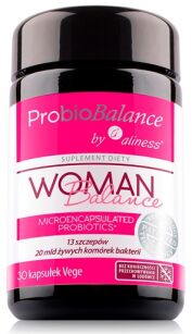 ProbioBALANCE, Probiotyk Woman Balance 20 mld. x 30 vege caps  Aliness