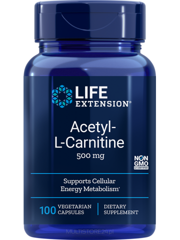 Acetylo-L-Karnityna LifeExtension (100 kapsułek)