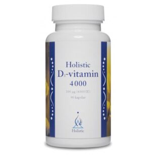 Holistic D-vitamin 100 µg (4000 IU) 90 kapsułek NATURALNA WITAMINA D3 CHOLEKALCYFEROL z lanoliny
