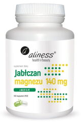 Jabłczan magnezu 140 mg z B6 (P-5-P) x 100 Vege caps  -  Aliness