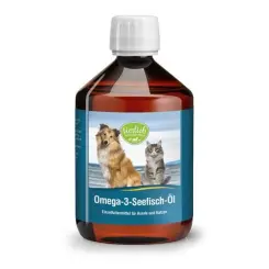 Olej Omega 3 dla psów i kotów 500 ml - olej z ryb morskich, EPA i DHA